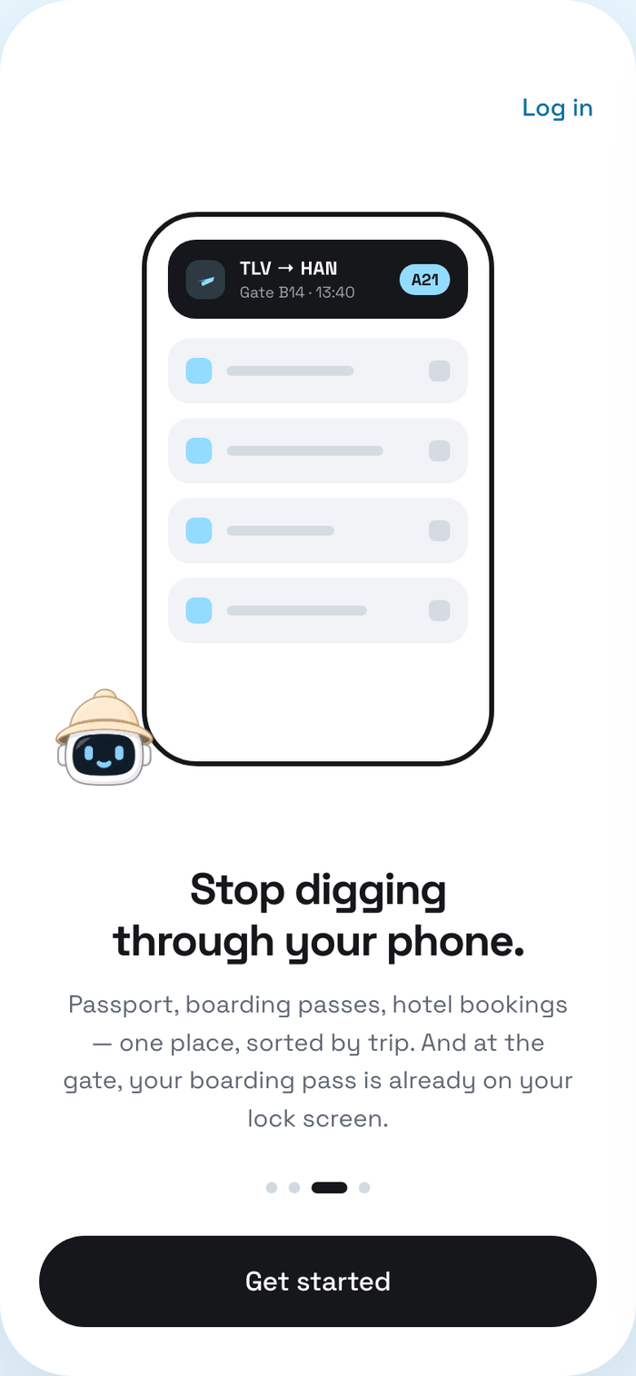 Onboarding screen: Stop digging through your phone